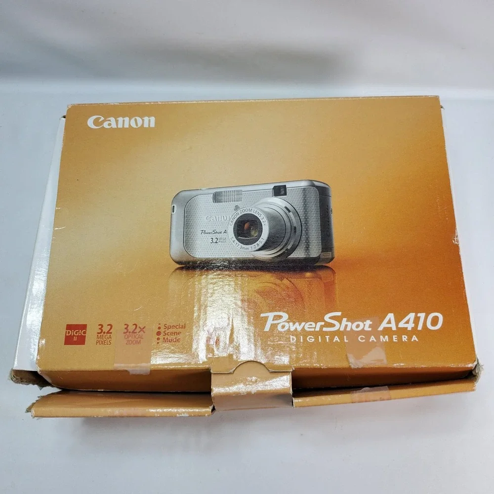 Canon PowerShot A410 Digital Camera Silver 3.2MP Point & Shoot FOR‎ PARTS REPAIR